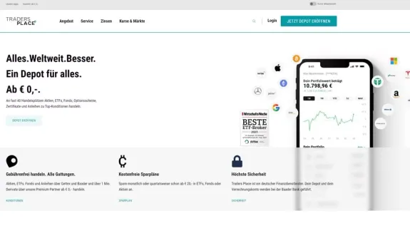 Traders Place Webseite