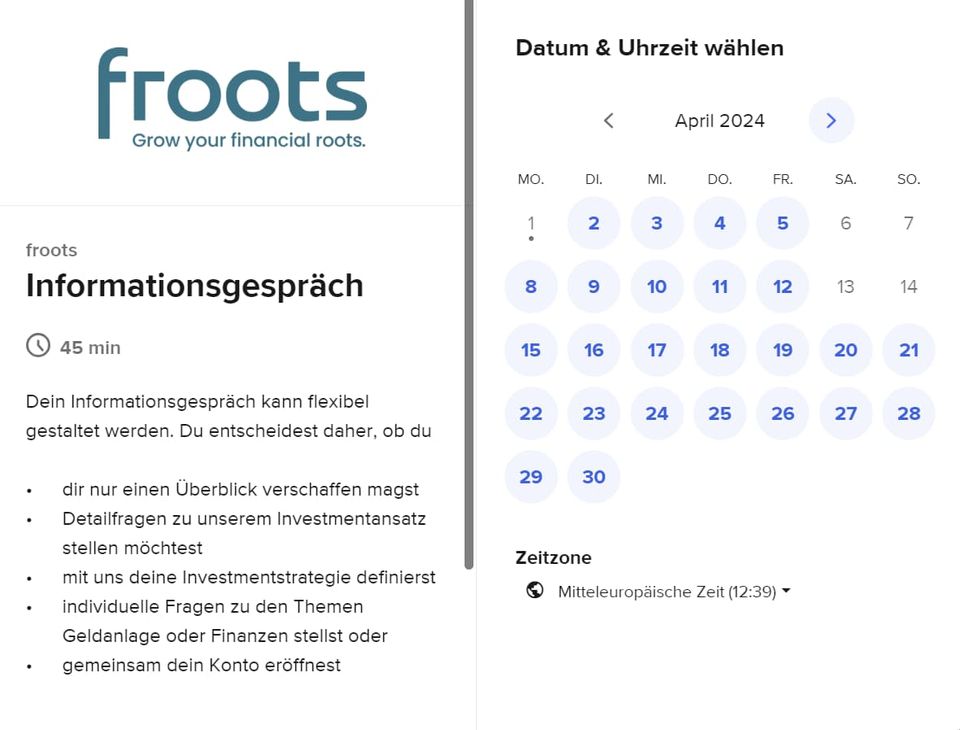 froots Informationsgespräch froots Informationsgespräch